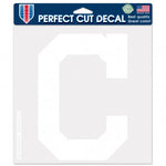 Cleveland Indians Decal 8x8 Prefect Cut White