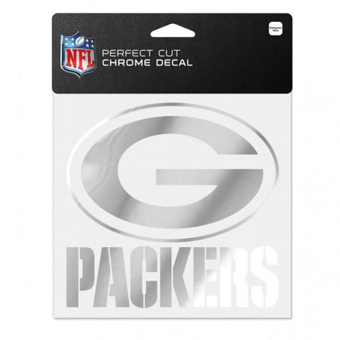Green Bay Packers Decal 6x6 Perfect Cut Chrome
