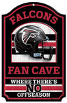 Atlanta Falcons Wood Sign - 11"x17" Fan Cave Design