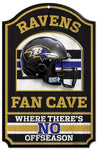 Baltimore Ravens Wood Sign - 11"x17" Fan Cave Design