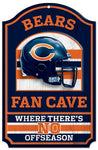 Chicago Bears Wood Sign - 11"x17" Fan Cave Design