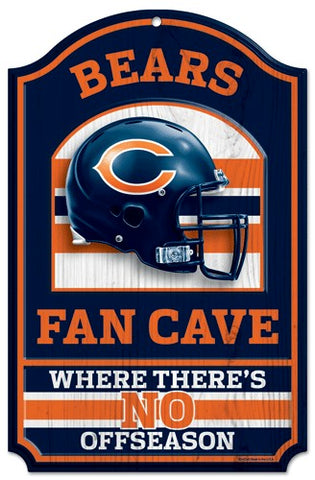 Chicago Bears Wood Sign - 11"x17" Fan Cave Design