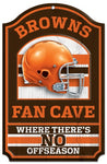 Cleveland Browns Wood Sign - 11"x17" Fan Cave Design