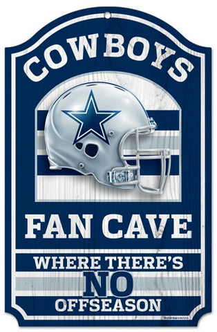 Dallas Cowboys Wood Sign - 11"x17" Fan Cave Design