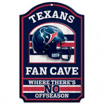 Houston Texans Wood Sign - 11"x17" Fan Cave Design
