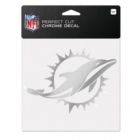 Miami Dolphins Decal 6x6 Perfect Cut Chrome