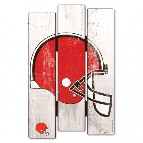 Cleveland Browns Wood Fence Sign
