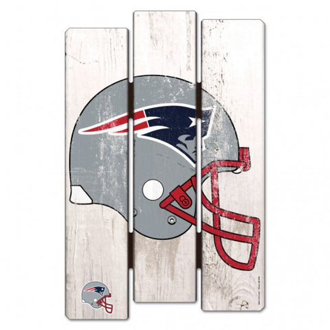 New England Patriots Wood Fence Sign