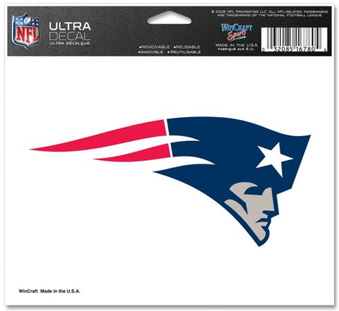 New England Patriots Decal 5x6 Ultra Color