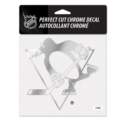 Pittsburgh Penguins Decal 6x6 Perfect Cut Chrome
