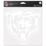Chicago Bears Decal 8x8 Die Cut White