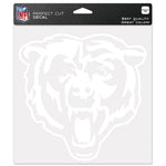 Chicago Bears Decal 8x8 Die Cut White