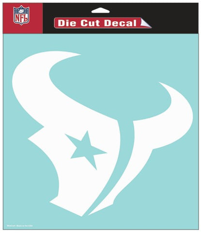 Houston Texans Decal 8x8 Die Cut White