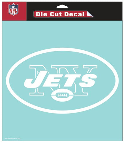 New York Jets Decal 8x8 Die Cut White