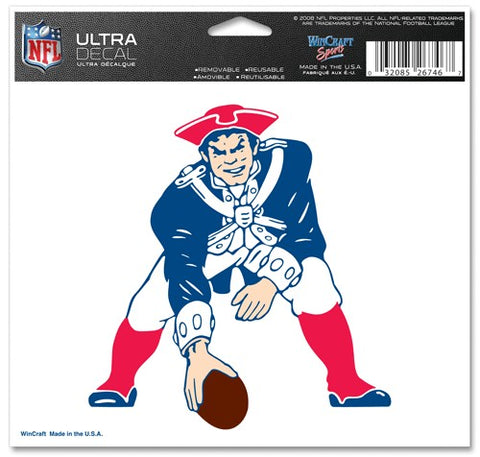 New England Patriots Decal 5x6 Ultra Color Minuteman Logo