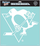 Pittsburgh Penguins Decal 8x8 Die Cut White