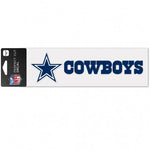Dallas Cowboys Decal 3x10 Perfect Cut Wordmark Color