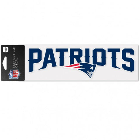 New England Patriots Decal 3x10 Perfect Cut Color Wordmark