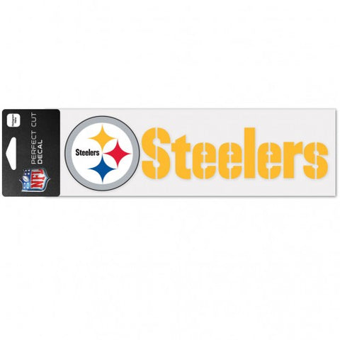 Pittsburgh Steelers Decal 3x10 Perfect Cut Wordmark Color