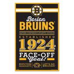 Boston Bruins Sign 11x17 Wood Established Design