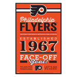 Philadelphia Flyers Sign 11x17 Wood Established Design