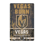 Vegas Golden Knights Sign 11x17 Wood Slogan Design