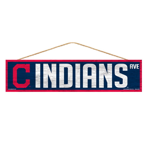 Cleveland Indians Sign 4x17 Wood Avenue Design