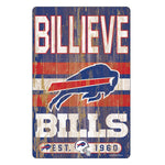 Buffalo Bills Sign 11x17 Wood Slogan Design