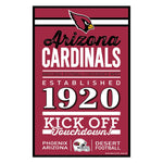 Arizona Cardinals Sign 11x17 Wood Established Design
