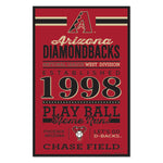 Arizona Diamondbacks Sign 11x17 Wood Established Design