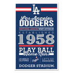 Los Angeles Dodgers Sign 11x17 Wood Established Design