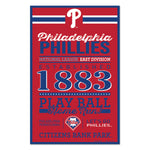 Philadelphia Phillies Sign 11x17 Wood Established Design