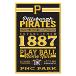 Pittsburgh Pirates Sign 11x17 Wood Established Design