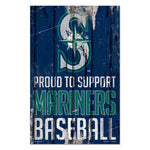 Seattle Mariners Sign 11x17 Wood Proud to Support Design