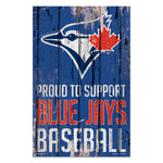 Toronto Blue Jays Sign 11x17 Wood Proud to Support Design
