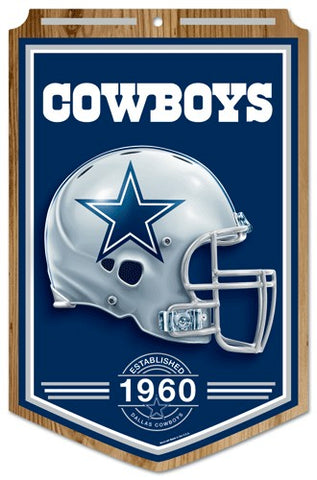Dallas Cowboys Wood Sign - 11"x17" Established Design