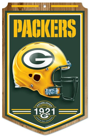 Green Bay Packers Wood Sign - 11"x17" Established Design