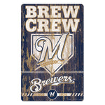 Milwaukee Brewers Sign 11x17 Wood Slogan Design