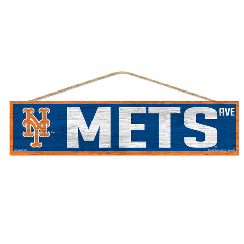 New York Mets Sign 4x17 Wood Avenue Design