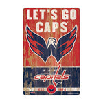 Washington Capitals Sign 11x17 Wood Slogan Design