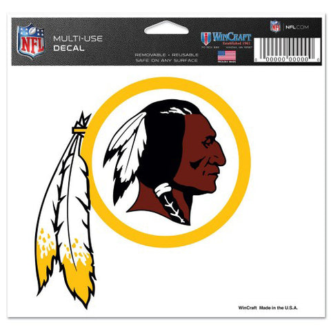 Washington Redskins Decal 5x6 Color