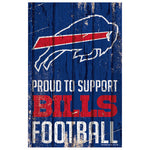 Buffalo Bills Sign 11x17 Wood Proud to Support Design