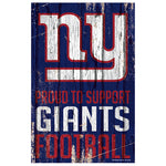 New York Giants Sign 11x17 Wood Proud to Support Design