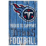 Tennessee Titans Sign 11x17 Wood Proud to Support Design