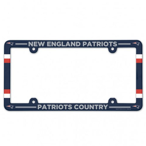 New England Patriots Full Color License Plate Frame