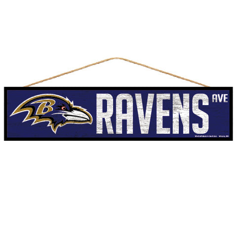 Baltimore Ravens Sign 4x17 Wood Avenue Design