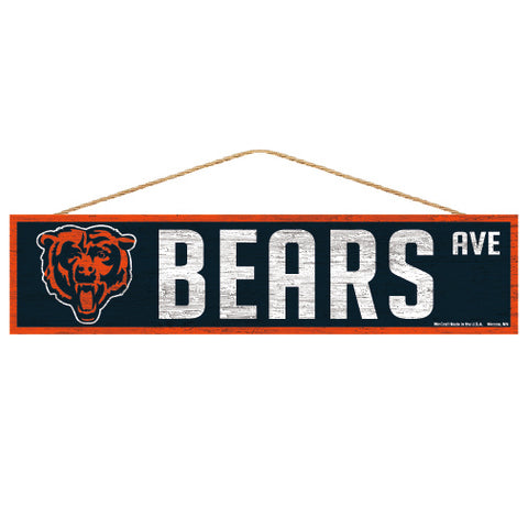 Chicago Bears Sign 4x17 Wood Avenue Design