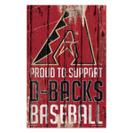 Arizona Diamondbacks Sign 11x17 Wood Proud to Support Design