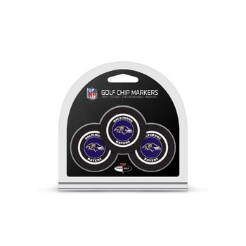 Baltimore Ravens Golf Chip with Marker 3 Pack