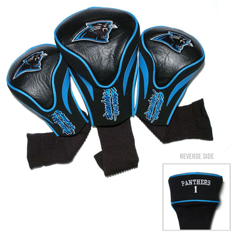 Carolina Panthers Golf Club 3 Piece Contour Headcover Set